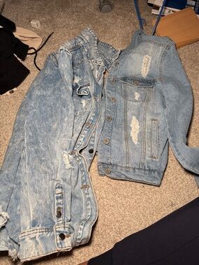 Almost Famous Light Blue Distressed Denim Jean Jacket